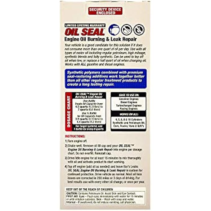 Bar's Leaks OIL SEAL ENGINE OIL BURNING AND LEAK REPAIR, (PACK OF 4) - Image 3